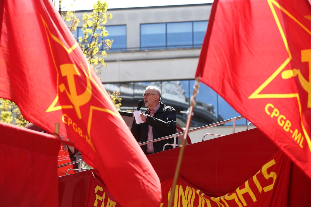 Corbyn addressing the CPGB-ML